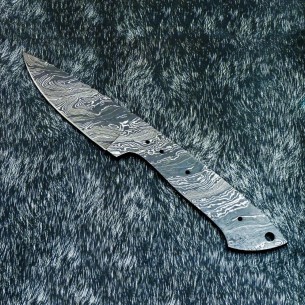 Custom Made Damascus Skinner knife Blank Blade Knife With Beautiful Leather Sheath